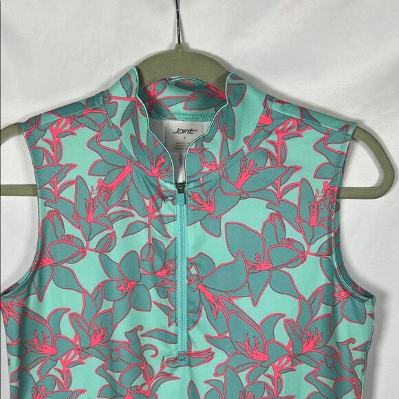 JoFit Womens Sleeveless Scallop Mock Golf Top size Small - Picture 3 of 7
